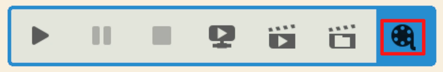 A screenshot of Godot's Movie Maker button